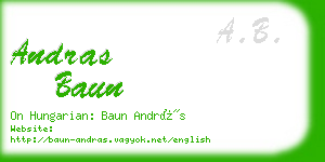 andras baun business card